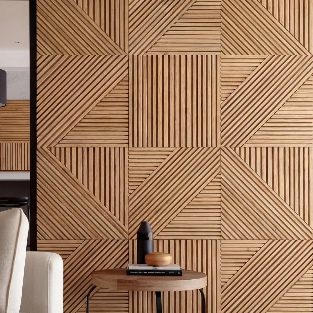 3D Geometric Pattern Wooden Panels - GroovePanel® - The Panel Hub
