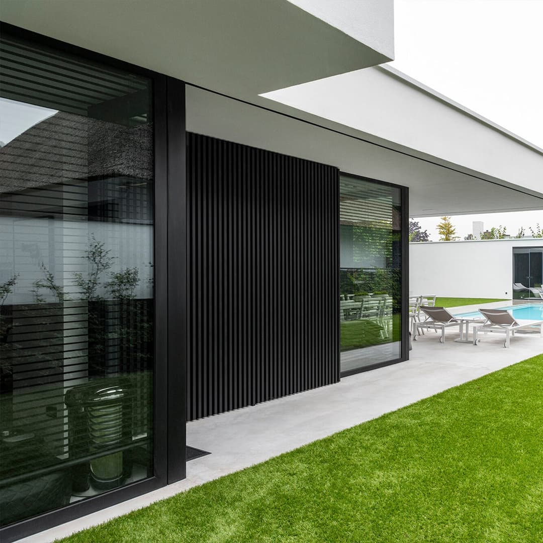 backfield black acoustic wood wall panels