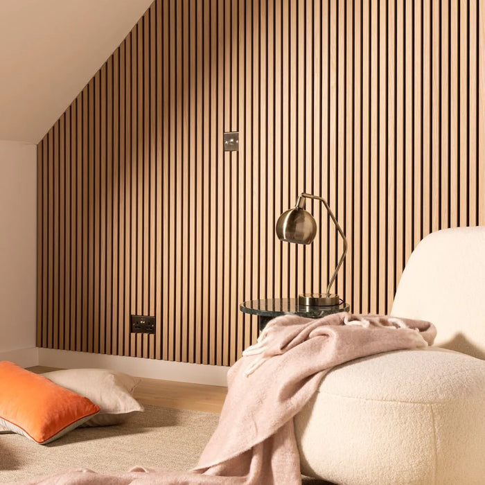 SoundPanel® | TimberSeries™ HDF | 3D Acoustic Slat - Golden Oak