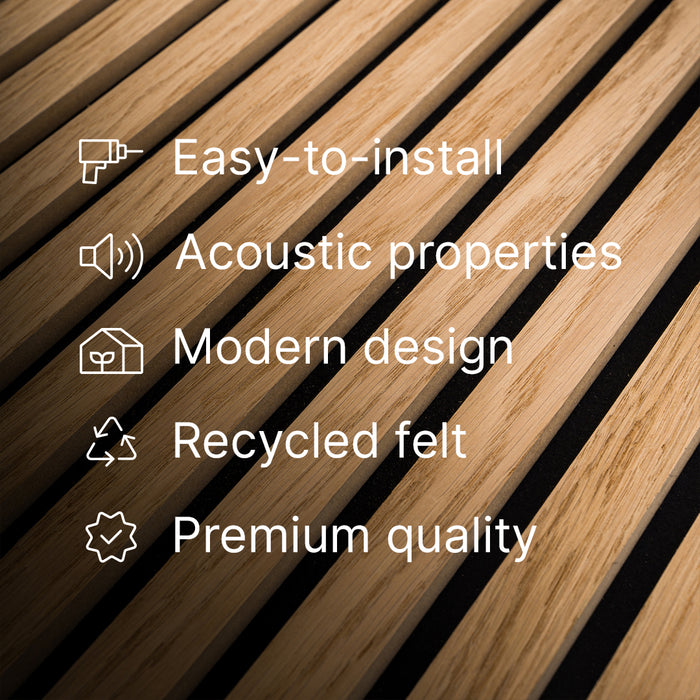 SoundPanel® | TimberSeries™ HDF | 3D Acoustic Slat - Golden Oak