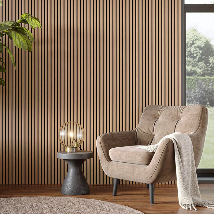 SoundPanel® | TimberSeries™ HDF | 3D Acoustic Slat - Golden Oak