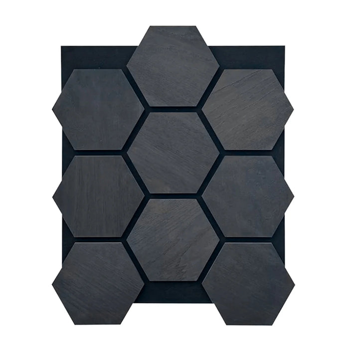 Wood Wall Panel | HDF | Acoustic Hexagonal - Black Oak