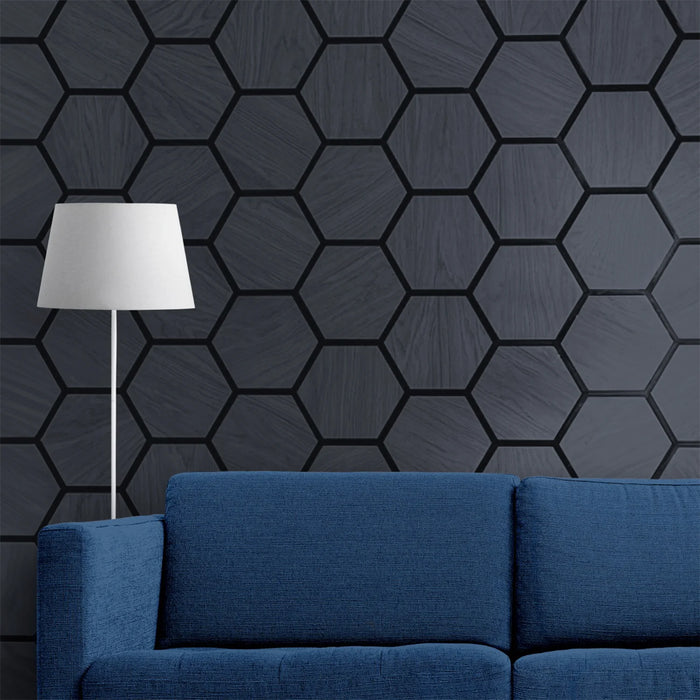 Wood Wall Panel | HDF | Acoustic Hexagonal - Grey