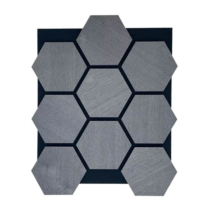 Wood Wall Panel | HDF | Acoustic Hexagonal - Grey