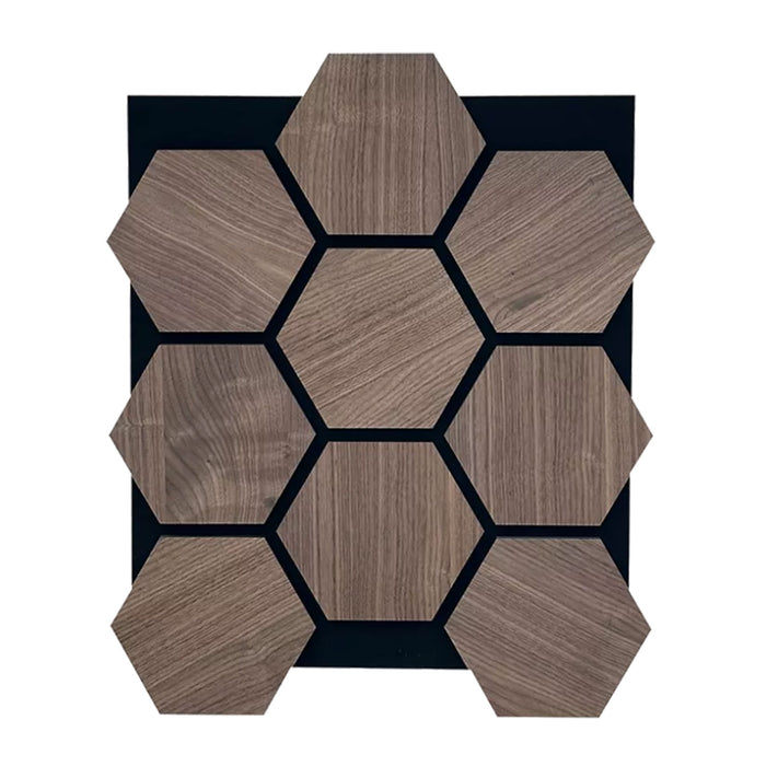 Wood Wall Panel | HDF | Acoustic Hexagonal - Smoke