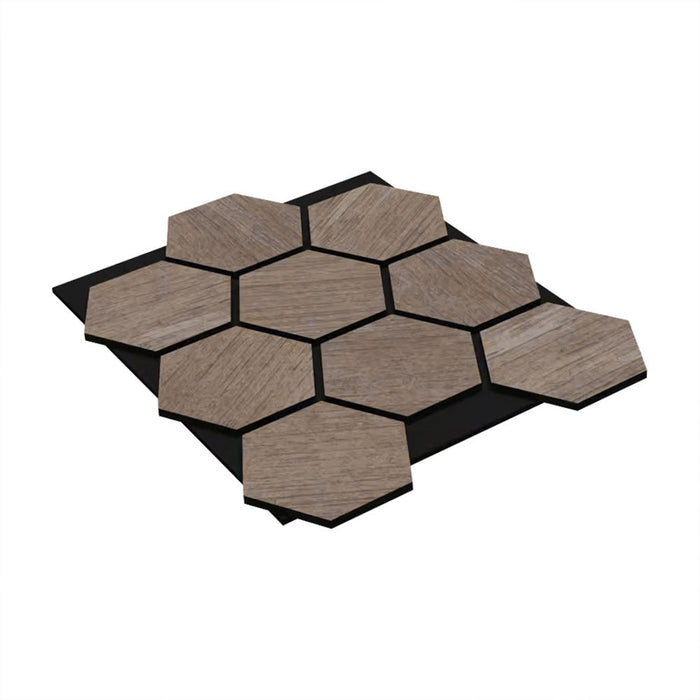 Wood Wall Panel | HDF | Acoustic Hexagonal - Smoke