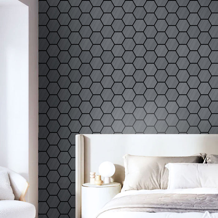 Wood Wall Panel | HDF | Acoustic Hexagonal - Grey