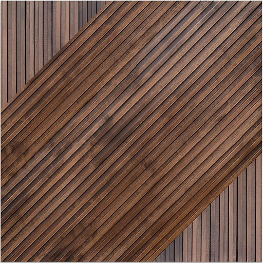 Dark Brown Tangram Mosaic Solid Wood Wall Panel | GroovePanel® - The Panel Hub