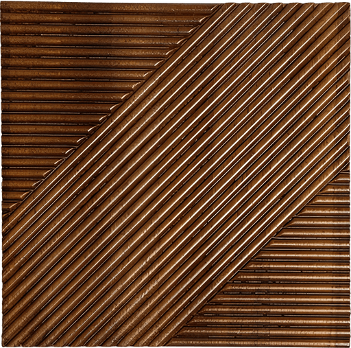 Espresso Crossing Lines Solid Wood Wall Panel | GroovePanel®.