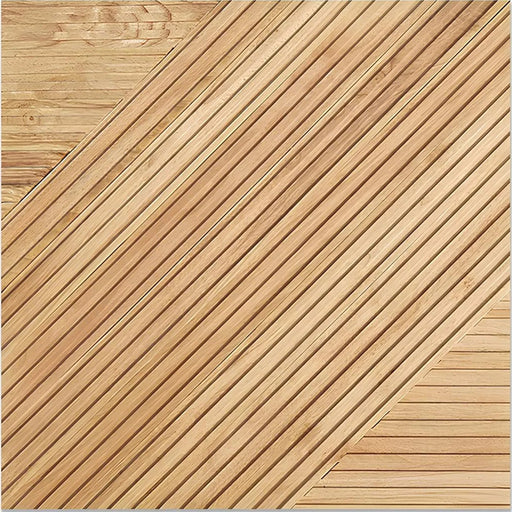 Light Brown Tangram Mosaic Solid Wood Wall Panel | GroovePanel®.